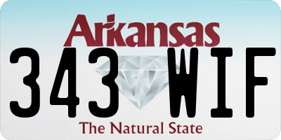 AR license plate 343WIF