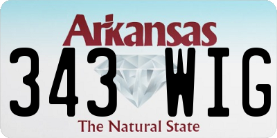 AR license plate 343WIG