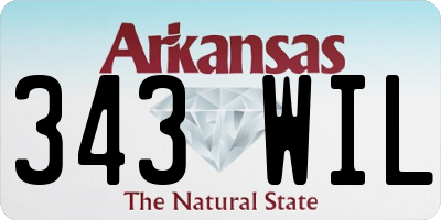 AR license plate 343WIL