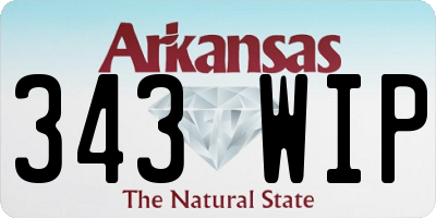 AR license plate 343WIP