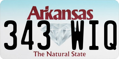 AR license plate 343WIQ
