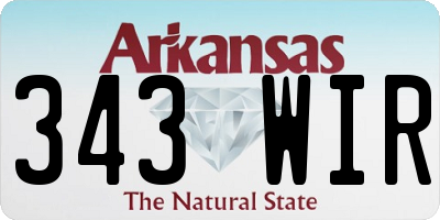 AR license plate 343WIR