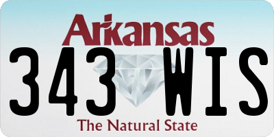 AR license plate 343WIS