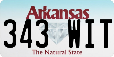 AR license plate 343WIT