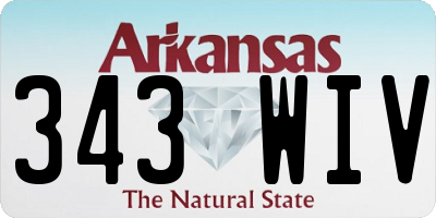 AR license plate 343WIV
