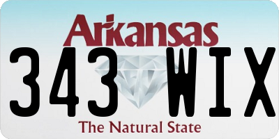 AR license plate 343WIX