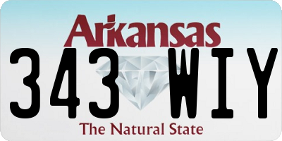 AR license plate 343WIY