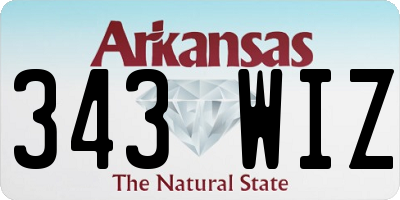 AR license plate 343WIZ