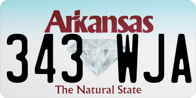 AR license plate 343WJA