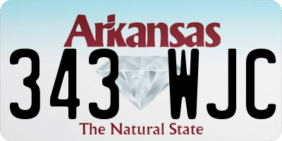 AR license plate 343WJC