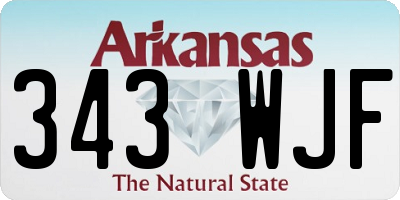 AR license plate 343WJF