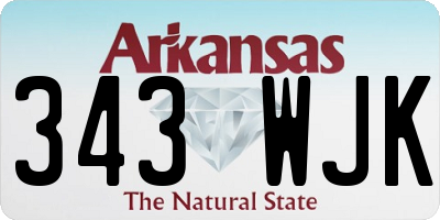 AR license plate 343WJK