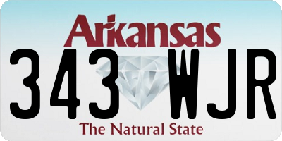 AR license plate 343WJR