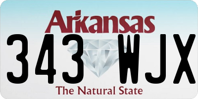 AR license plate 343WJX