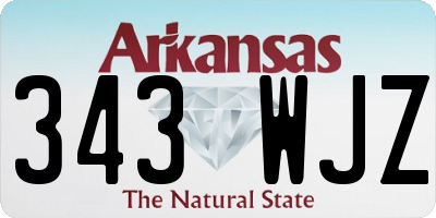 AR license plate 343WJZ