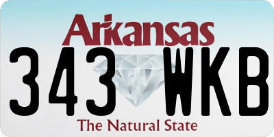 AR license plate 343WKB