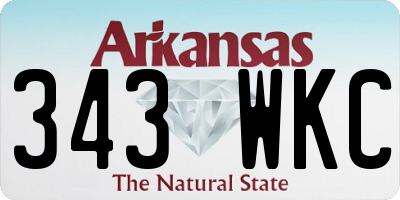 AR license plate 343WKC