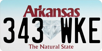 AR license plate 343WKE