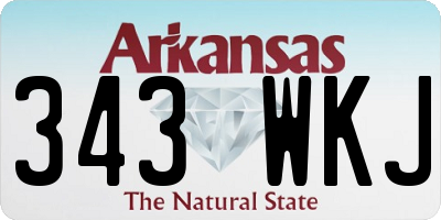 AR license plate 343WKJ