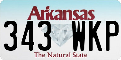 AR license plate 343WKP