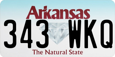 AR license plate 343WKQ