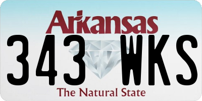 AR license plate 343WKS