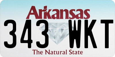 AR license plate 343WKT