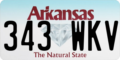 AR license plate 343WKV