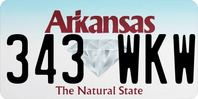 AR license plate 343WKW