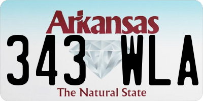 AR license plate 343WLA