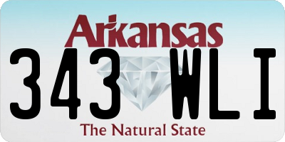 AR license plate 343WLI