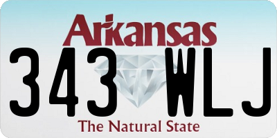 AR license plate 343WLJ