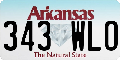 AR license plate 343WLO