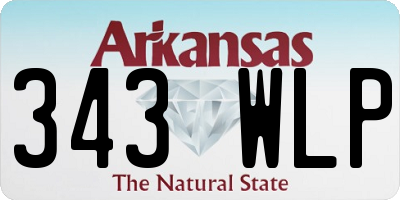 AR license plate 343WLP