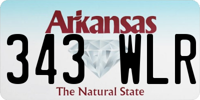 AR license plate 343WLR