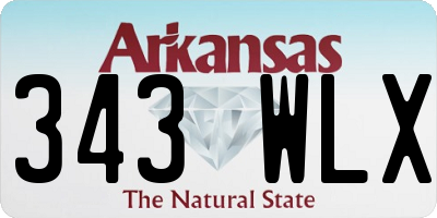 AR license plate 343WLX