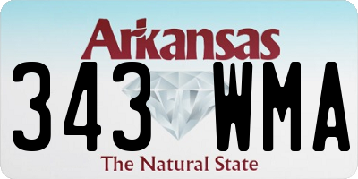AR license plate 343WMA
