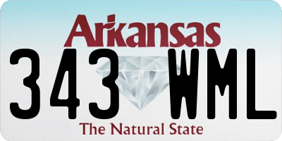 AR license plate 343WML