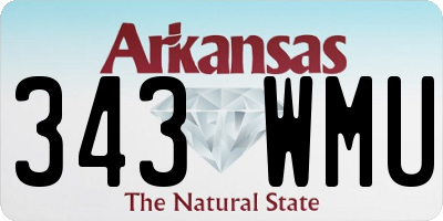 AR license plate 343WMU