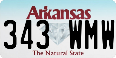 AR license plate 343WMW