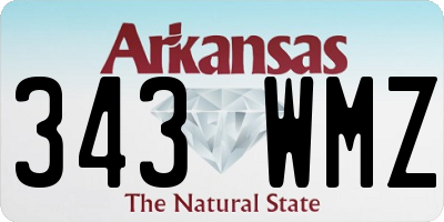 AR license plate 343WMZ