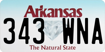 AR license plate 343WNA