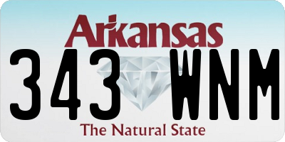 AR license plate 343WNM
