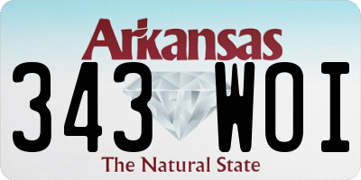 AR license plate 343WOI