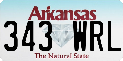 AR license plate 343WRL