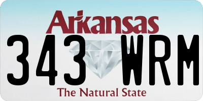 AR license plate 343WRM