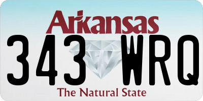 AR license plate 343WRQ