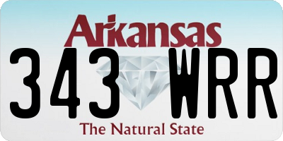 AR license plate 343WRR
