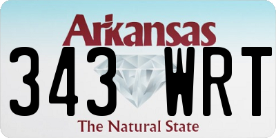 AR license plate 343WRT