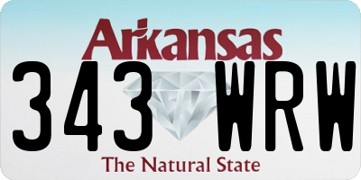 AR license plate 343WRW